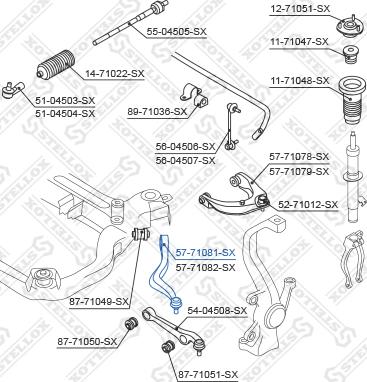 Stellox 57-71081-SX - Braccio oscillante, Sospensione ruota autozon.pro