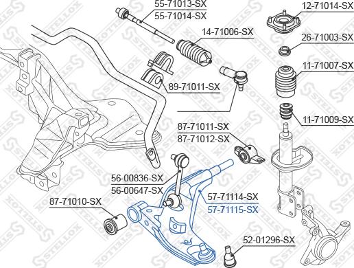 Stellox 57-71115-SX - Braccio oscillante, Sospensione ruota autozon.pro