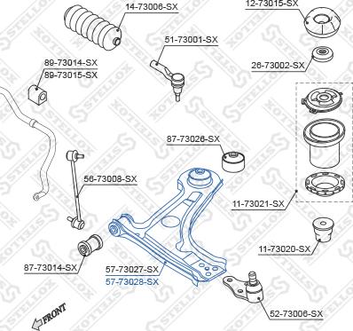 Stellox 57-73028-SX - Braccio oscillante, Sospensione ruota autozon.pro