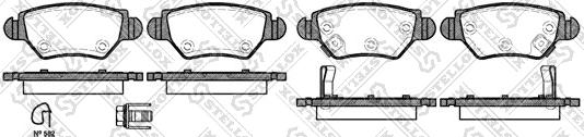 Stellox 696 022B-SX - Kit pastiglie freno, Freno a disco autozon.pro