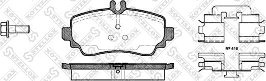 Stellox 661 000B-SX - Kit pastiglie freno, Freno a disco autozon.pro