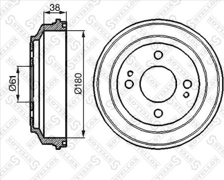 Stellox 6025-9908-SX - Tamburo freno autozon.pro