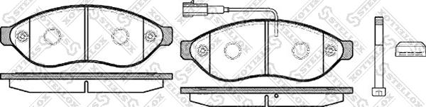 Stellox 001 091B-SX - Kit pastiglie freno, Freno a disco autozon.pro