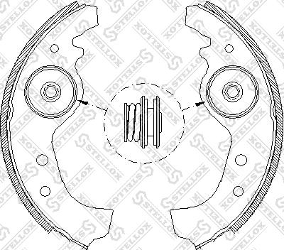 Stellox 026 101-SX - Kit ganasce freno autozon.pro