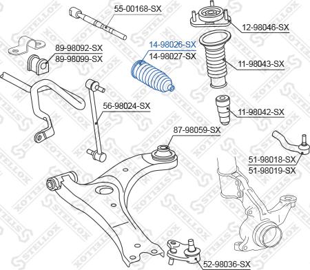 Stellox 14-98026-SX - Soffietto, Sterzo autozon.pro