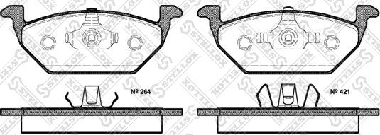 Stellox 644 020B-SX - Kit pastiglie freno, Freno a disco autozon.pro