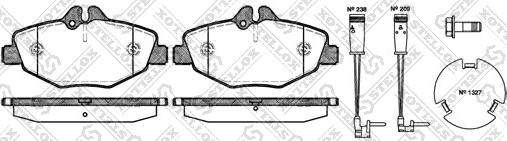 Stellox 1001 002L-SX - Kit pastiglie freno, Freno a disco autozon.pro