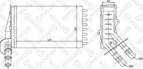 Stellox 10-35043-SX - Scambiatore calore, Riscaldamento abitacolo autozon.pro