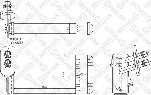 Stellox 10-35017-SX - Scambiatore calore, Riscaldamento abitacolo autozon.pro