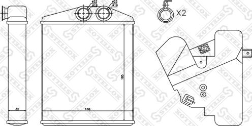 Stellox 10-35122-SX - Scambiatore calore, Riscaldamento abitacolo autozon.pro