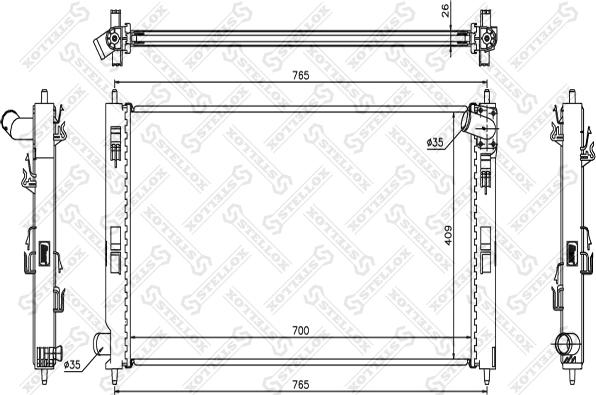 Stellox 10-25452-SX - Radiatore, Raffreddamento motore autozon.pro