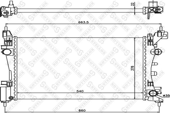 Stellox 10-25404-SX - Radiatore, Raffreddamento motore autozon.pro