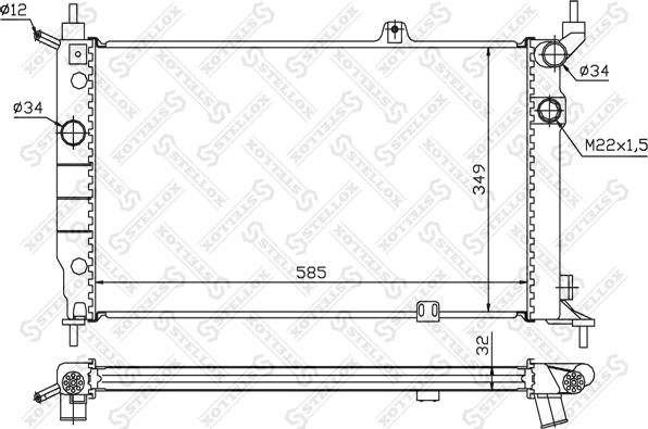 Stellox 10-25416-SX - Radiatore, Raffreddamento motore autozon.pro