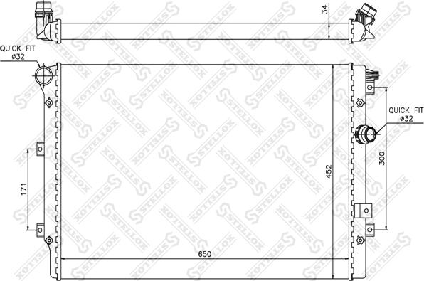 Stellox 10-25412-SX - Radiatore, Raffreddamento motore autozon.pro