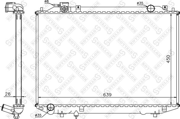 Stellox 10-25474-SX - Radiatore, Raffreddamento motore autozon.pro