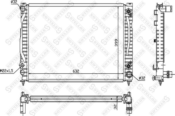 Stellox 10-25545-SX - Radiatore, Raffreddamento motore autozon.pro