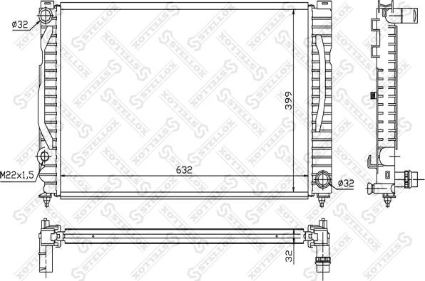 Stellox 10-25546-SX - Radiatore, Raffreddamento motore autozon.pro