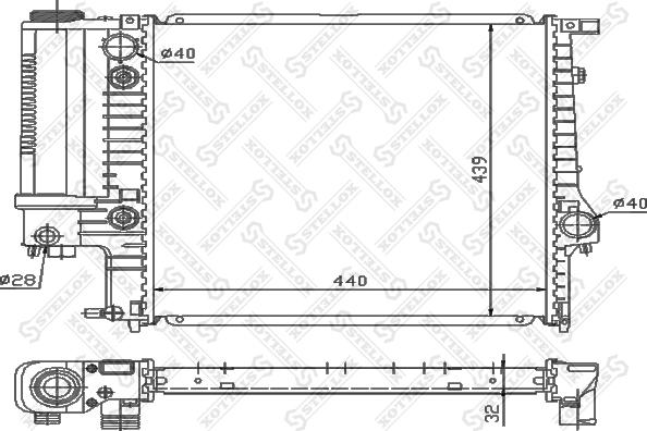 Stellox 10-25551-SX - Radiatore, Raffreddamento motore autozon.pro