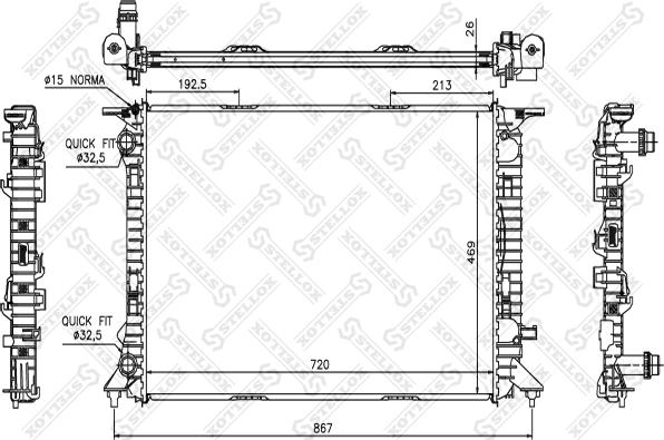 Stellox 10-25524-SX - Radiatore, Raffreddamento motore autozon.pro