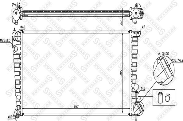 Stellox 10-25654-SX - Radiatore, Raffreddamento motore autozon.pro