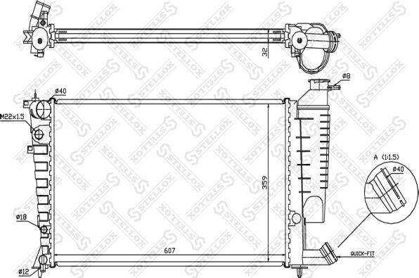 Stellox 10-25656-SX - Radiatore, Raffreddamento motore autozon.pro