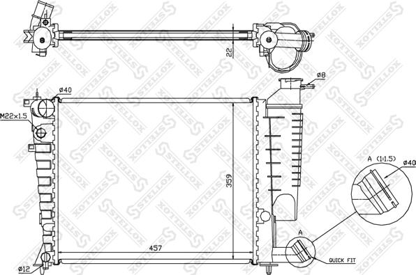 Stellox 10-25660-SX - Radiatore, Raffreddamento motore autozon.pro