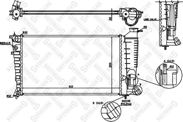 Stellox 10-25671-SX - Radiatore, Raffreddamento motore autozon.pro