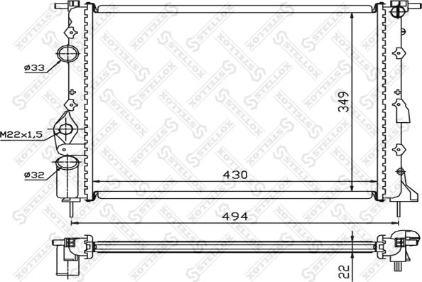 Stellox 10-25040-SX - Radiatore, Raffreddamento motore autozon.pro