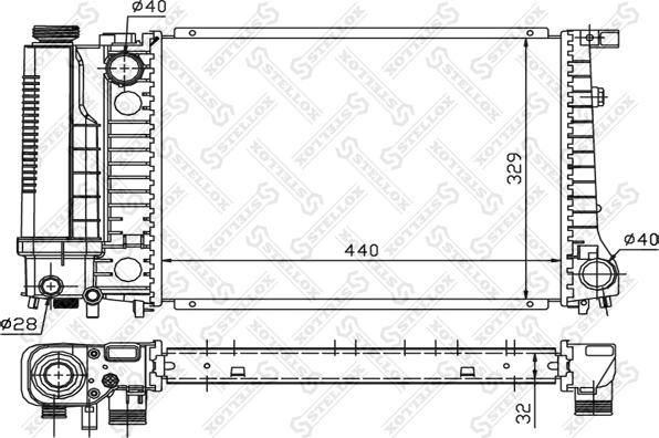 Stellox 10-25054-SX - Radiatore, Raffreddamento motore autozon.pro