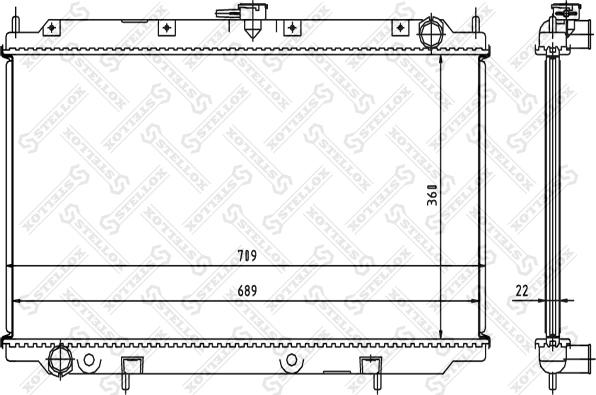 Stellox 10-25058-SX - Radiatore, Raffreddamento motore autozon.pro