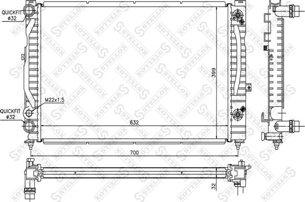 Stellox 10-25063-SX - Radiatore, Raffreddamento motore autozon.pro