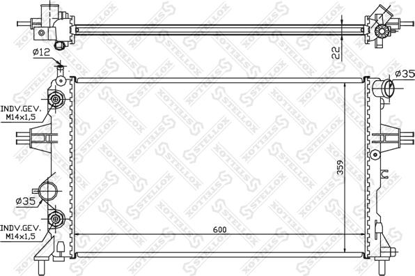 Stellox 10-25062-SX - Radiatore, Raffreddamento motore autozon.pro