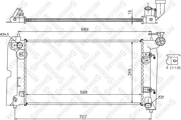 Stellox 10-25067-SX - Radiatore, Raffreddamento motore autozon.pro