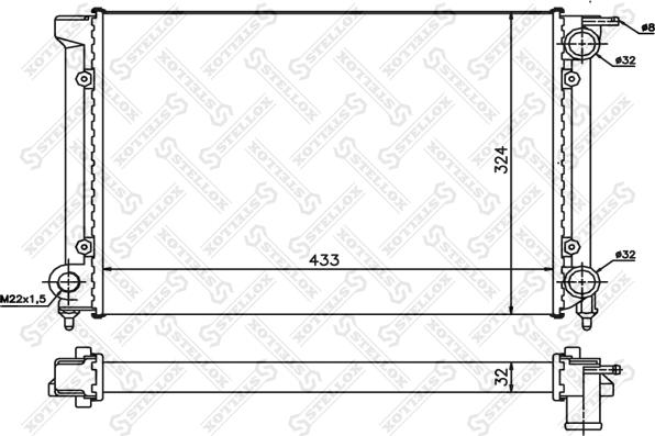 Stellox 10-25004-SX - Radiatore, Raffreddamento motore autozon.pro