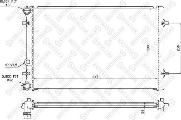 Stellox 10-25006-SX - Radiatore, Raffreddamento motore autozon.pro