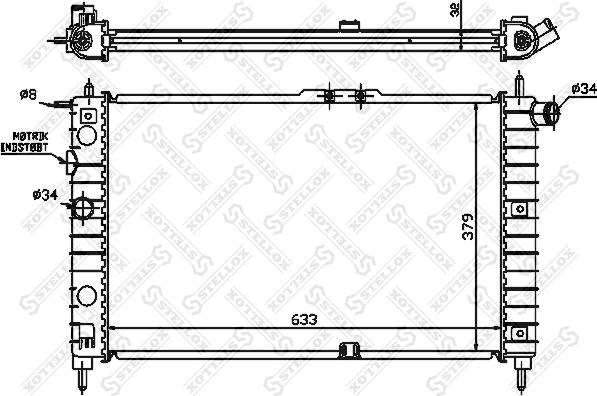 Stellox 10-25015-SX - Radiatore, Raffreddamento motore autozon.pro