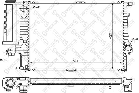 Stellox 10-25024-SX - Radiatore, Raffreddamento motore autozon.pro