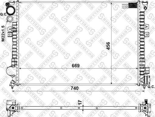 Stellox 10-25028-SX - Radiatore, Raffreddamento motore autozon.pro