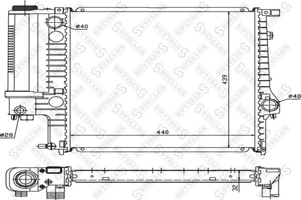 Stellox 10-25023-SX - Radiatore, Raffreddamento motore autozon.pro