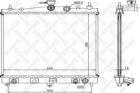 Stellox 10-25190-SX - Radiatore, Raffreddamento motore autozon.pro