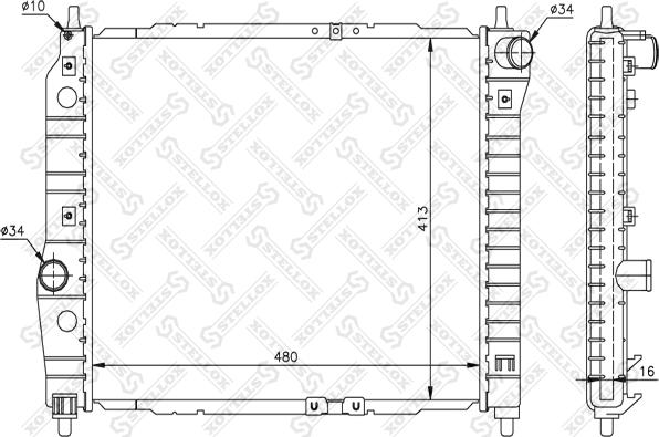 Stellox 10-25193-SX - Radiatore, Raffreddamento motore autozon.pro