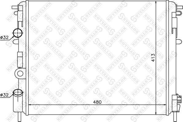 Stellox 10-25192-SX - Radiatore, Raffreddamento motore autozon.pro