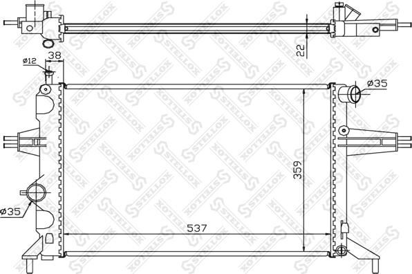 Stellox 10-25163-SX - Radiatore, Raffreddamento motore autozon.pro