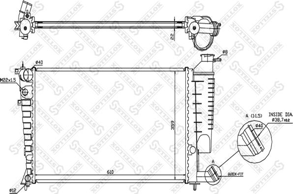 Stellox 10-25119-SX - Radiatore, Raffreddamento motore autozon.pro