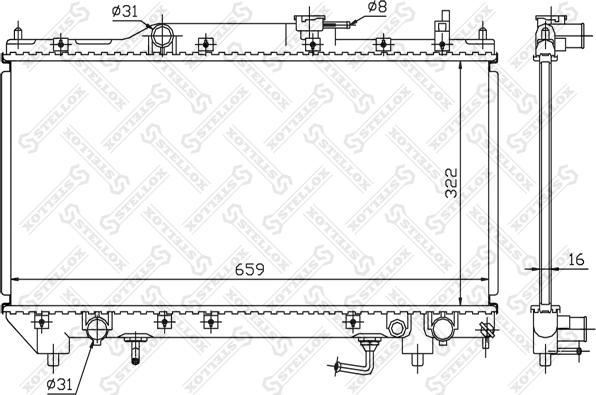 Stellox 10-25112-SX - Radiatore, Raffreddamento motore autozon.pro