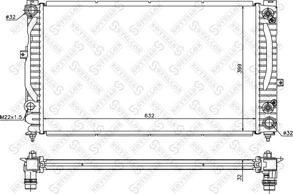 Stellox 10-25139-SX - Radiatore, Raffreddamento motore autozon.pro