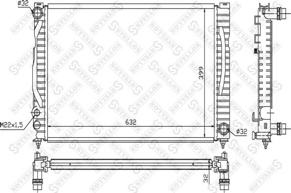 Stellox 10-25125-SX - Radiatore, Raffreddamento motore autozon.pro