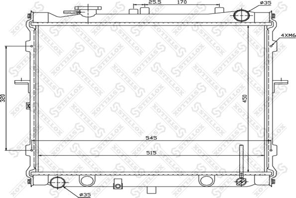 Stellox 10-25170-SX - Radiatore, Raffreddamento motore autozon.pro