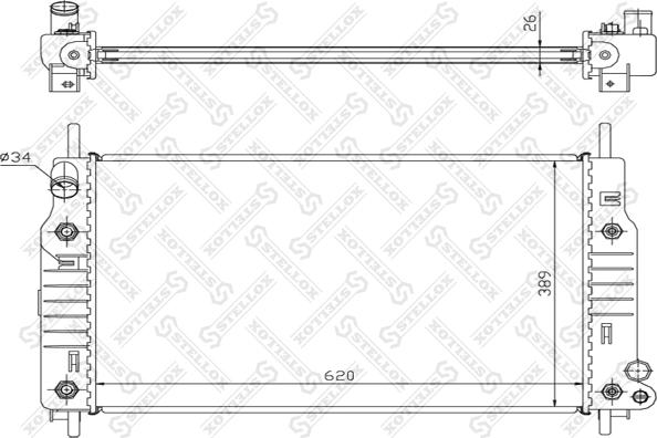 Stellox 10-25803-SX - Radiatore, Raffreddamento motore autozon.pro