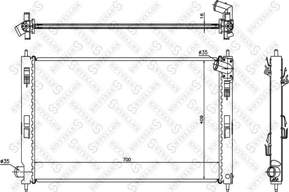 Stellox 10-25349-SX - Radiatore, Raffreddamento motore autozon.pro